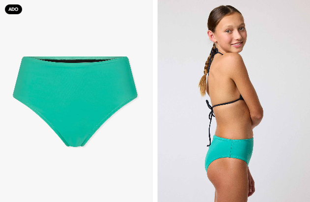 Culotte de bain menstruel taille haute - Adolescente - Modèle Hydriades